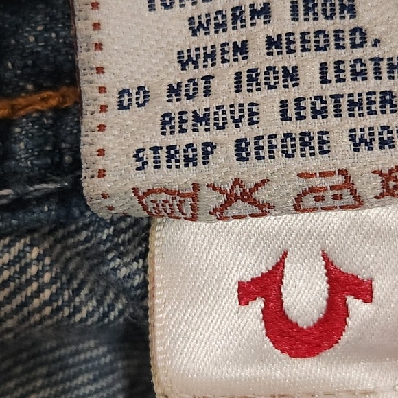 Vintage True Religion Jeans Men's 33x33 Button Fly Denim Suspender Buttons USA‎ - Picture 7 of 16